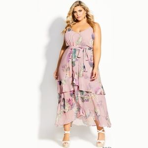 Heartwine Floral Maxi Dress - rose